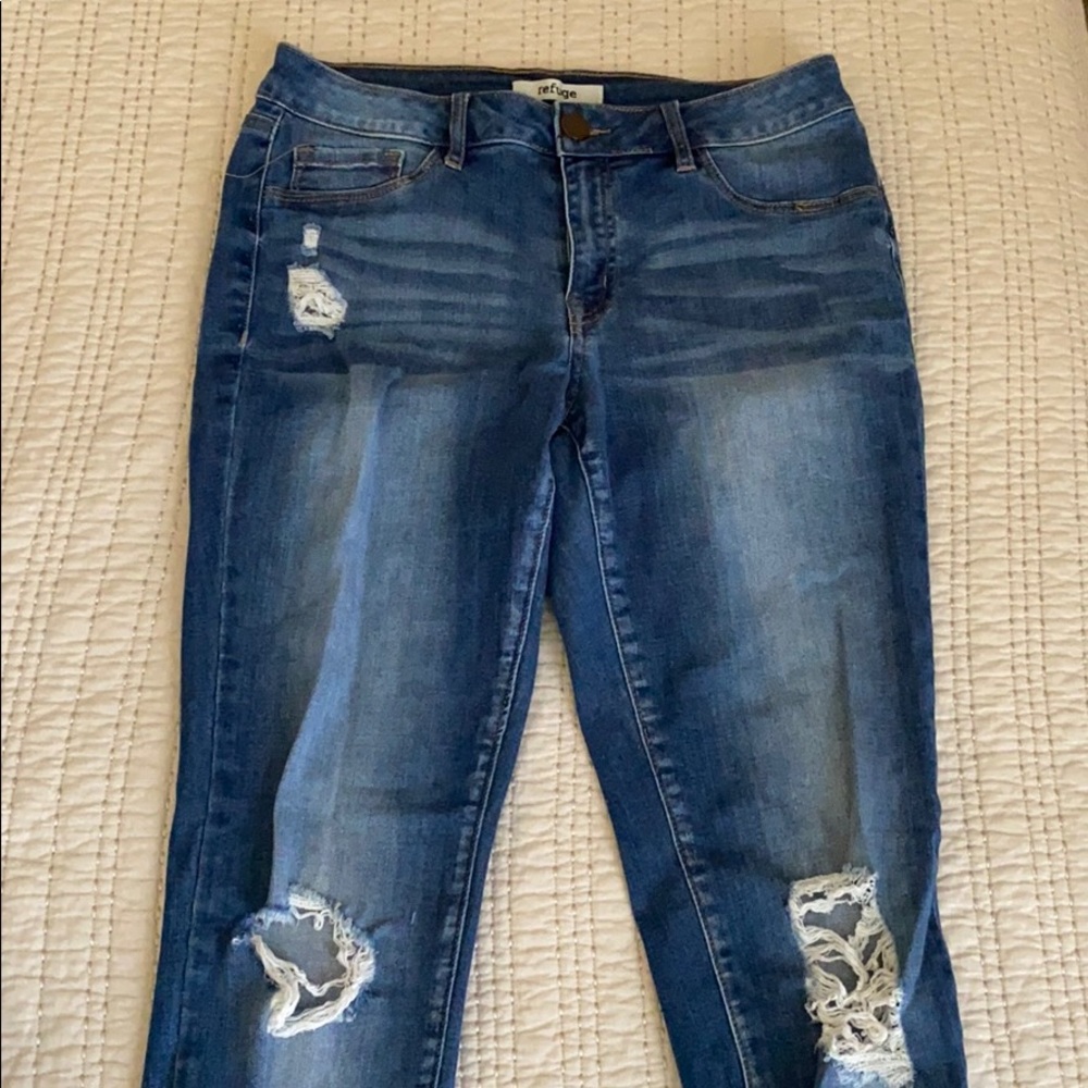 Jeggings tipped denim medium wash